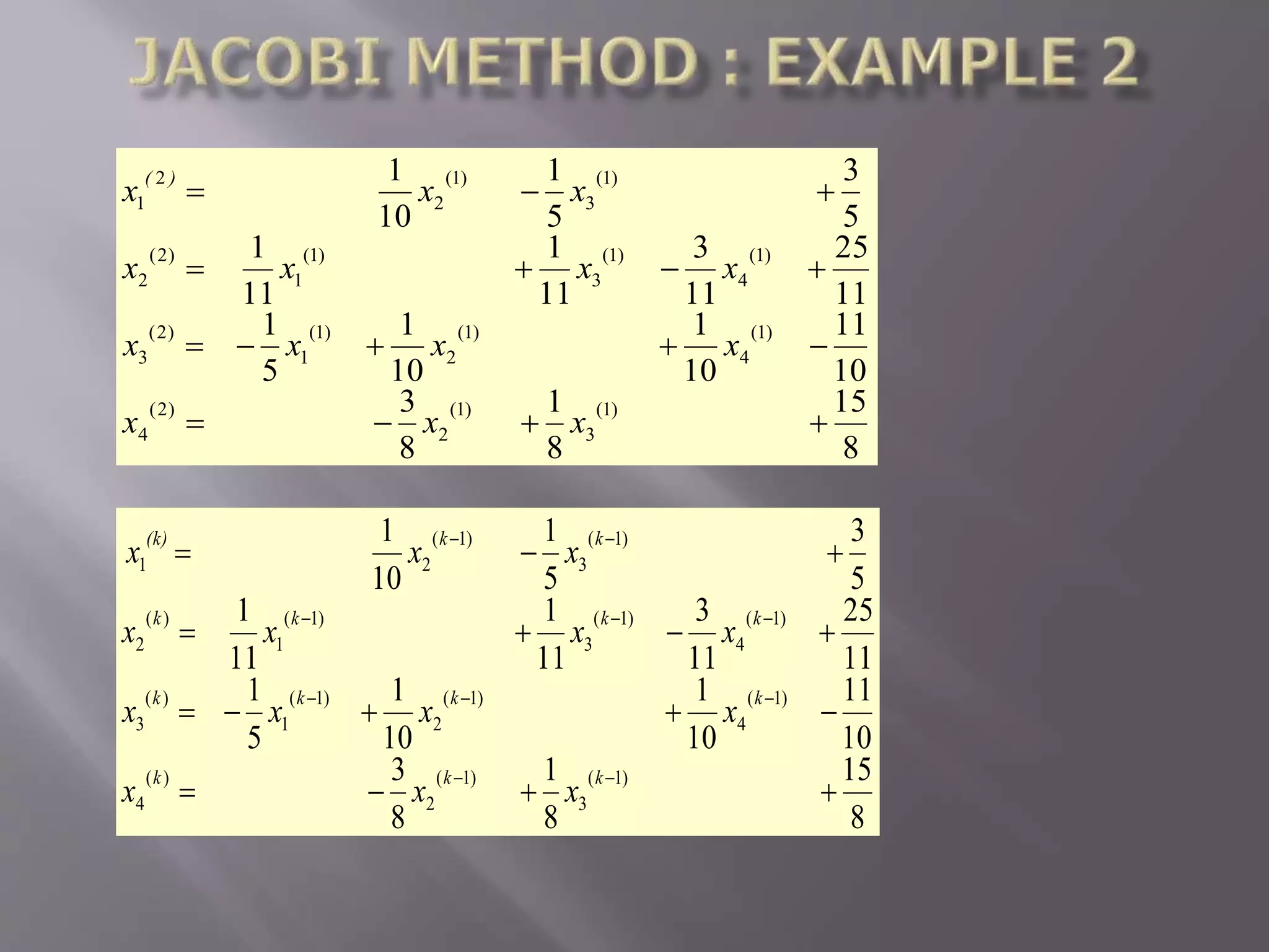 8
15
8
1
8
3
10
11
10
1
10
1
5
1
11
25
11
3
11
1
11
1
5
3
5
1
10
1
)1(
3
)1(
2
)2(
4
)1(
4
)1(
2
)1(
1
)2(
3
)1(
4
)1(
3
)1(
1
)2(
2
)1(
3
)1(
2
2
1




xxx
xxxx
xxxx
xxx
)(
8
15
8
1
8
3
10
11
10
1
10
1
5
1
11
25
11
3
11
1
11
1
5
3
5
1
10
1
)1(
3
)1(
2
)(
4
)1(
4
)1(
2
)1(
1
)(
3
)1(
4
)1(
3
)1(
1
)(
2
)1(
3
)1(
21








kkk
kkkk
kkkk
kk(k)
xxx
xxxx
xxxx
xxx
 
