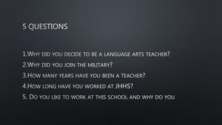 J.M. Interview with a Langauge Arts Teacher