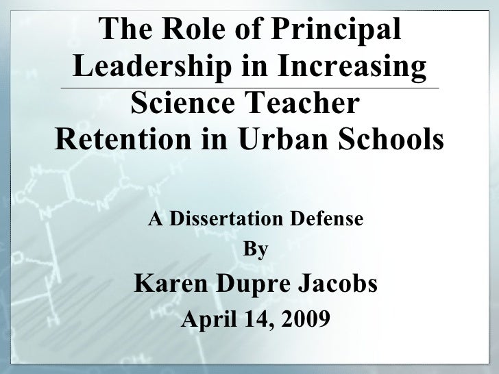 Dissertation on teacher retention
