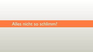 Warum Geschwindigkeit zählt
• Yahoo: 0,4 Sekunden schneller = 9% mehr Trafﬁc
• Amazon: 0,1 Sekunden schneller = 1% mehr Umsatz
• Shopzilla: 5 Sekunden schneller = 25% mehr
Seitenaufrufe, bis zu 12% mehr Umsatz
• AOL: schneller = mehr Seitenaufrufe/Besuch
• Aberdeen Group: 1 Sekunde langsamer = 11% weniger
Seitenaufrufe, 7% weniger Konversion
 