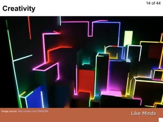 Creativity Image source:  http://vimeo.com/10692284   