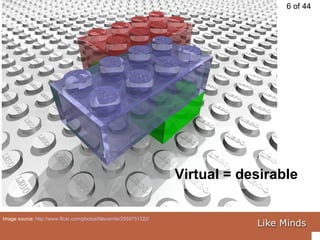 Virtual = desirable Image source:  http://www.flickr.com/photos/fdecomite/2555751322/   