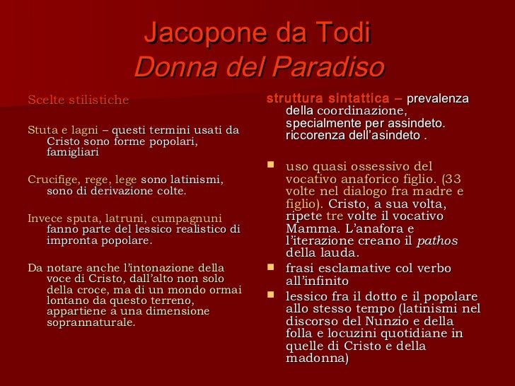 Jacopone Da Todi Donne De Paradiso