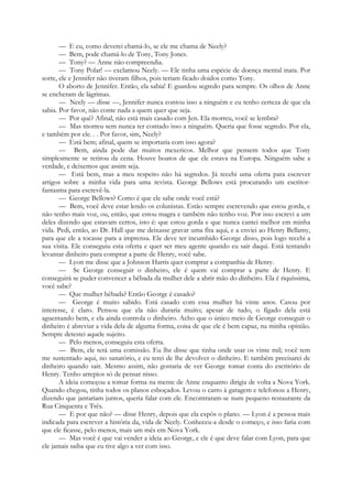 — E eu, como deverei chamá-lo, se ele me chama de Neely?
— Bem, pode chamá-lo de Tony, Tony Jones.
— Tony? — Anne não compreendia.
— Tony Polar! — exclamou Neely. — Ele tinha uma espécie de doença mental inata. Por
sorte, ele e Jennifer não tiveram filhos, pois teriam ficado doidos como Tony.
O aborto de Jennifer. Então, ela sabia! E guardou segredo para sempre. Os olhos de Anne
se encheram de lágrimas.
— Neely — disse —, Jennifer nunca contou isso a ninguém e eu tenho certeza de que ela
sabia. Por favor, não conte nada a quem quer que seja.
— Por quê? Afinal, não está mais casado com Jen. Ela morreu, você se lembra?
— Mas morreu sem nunca ter contado isso a ninguém. Queria que fosse segredo. Por ela,
e também por ele. . . Por favor, sim, Neely?
— Está bem; afinal, quem se importaria com isso agora?
— Bem, ainda pode dar muitos mexericos. Melhor que pensem todos que Tony
simplesmente se retirou da cena. Houve boatos de que ele estava na Europa. Ninguém sabe a
verdade, e deixemos que assim seja.
— Está bem, mas a meu respeito não há segredos. Já recebi uma oferta para escrever
artigos sobre a minha vida para uma revista. George Bellows está procurando um escritor-
fantasma para escrevê-la.
— George Bellows? Como é que ele sabe onde você está?
— Bem, você deve estar lendo os colunistas. Estão sempre escrevendo que estou gorda, e
não tenho mais voz, ou, então, que estou magra e também não tenho voz. Por isso escrevi a um
deles dizendo que estavam certos, isto é: que estou gorda e que nunca cantei melhor em minha
vida. Pedi, então, ao Dr. Hall que me deixasse gravar uma fita aqui, e a enviei ao Henry Bellamy,
para que ele a tocasse para a imprensa. Ele deve ter incumbido George disso, pois logo recebi a
sua visita. Ele conseguiu esta oferta e quer ser meu agente quando eu sair daqui. Está tentando
levantar dinheiro para comprar a parte de Henry, você sabe.
— Lyon me disse que a Johnson Harris quer comprar a companhia de Henry.
— Se George conseguir o dinheiro, ele é quem vai comprar a parte de Henry. E
conseguirá se puder convencer a bêbada da mulher dele a abrir mão do dinheiro. Ela é riquíssima,
você sabe?
— Que mulher bêbada? Então George é casado?
— George é muito sabido. Está casado com essa mulher há vinte anos. Casou por
interesse, é claro. Pensou que ela não duraria muito; apesar de tudo, o fígado dela está
aguentando bem, e ela ainda controla o dinheiro. Acho que o único meio de George conseguir o
dinheiro é abreviar a vida dela de alguma forma, coisa de que ele é bem capaz, na minha opinião.
Sempre detestei aquele sujeito.
— Pelo menos, conseguiu esta oferta.
— Bem, ele terá uma comissão. Eu lhe disse que tinha onde usar os vinte mil; você tem
me sustentado aqui, no sanatório, e eu terei de lhe devolver o dinheiro. E também precisarei de
dinheiro quando sair. Mesmo assim, não gostaria de ver George tomar conta do escritório de
Henry. Tenho arrepios só de pensar nisso.
A ideia começou a tomar forma na mente de Anne enquanto dirigia de volta a Nova York.
Quando chegou, tinha todos os planos esboçados. Levou o carro à garagem e telefonou a Henry,
dizendo que jantariam juntos, queria falar com ele. Encontraram-se num pequeno restaurante da
Rua Cinquenta e Três.
— E por que não? — disse Henry, depois que ela expôs o plano. — Lyon é a pessoa mais
indicada para escrever a história da, vida de Neely. Conheceu-a desde o começo, e isso faria com
que ele ficasse, pelo menos, mais um mês em Nova York.
— Mas você é que vai vender a ideia ao George, e ele é que deve falar com Lyon, para que
ele jamais saiba que eu tive algo a ver com isso.
 