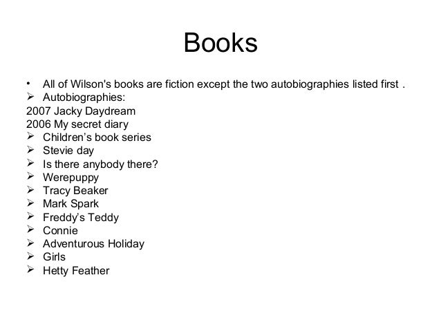 jacqueline wilson list of books