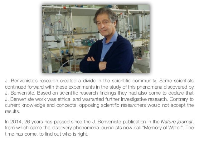 Jacques Benveniste A TRUE LEGEND AMONG MYTHS