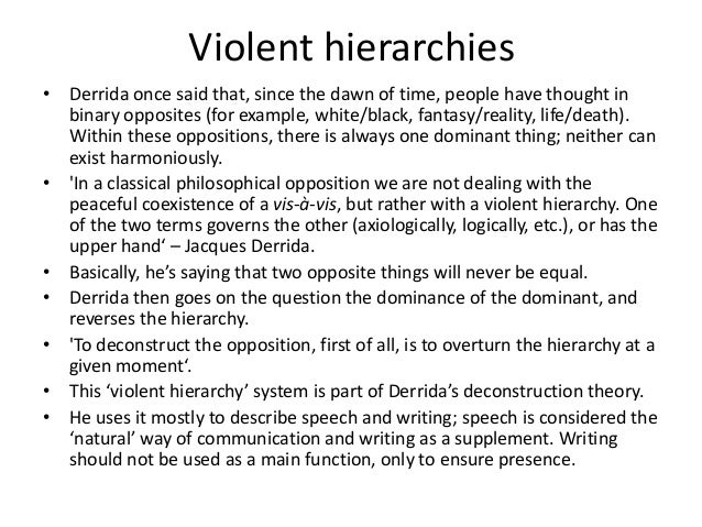 what is binary opposition according to derrida