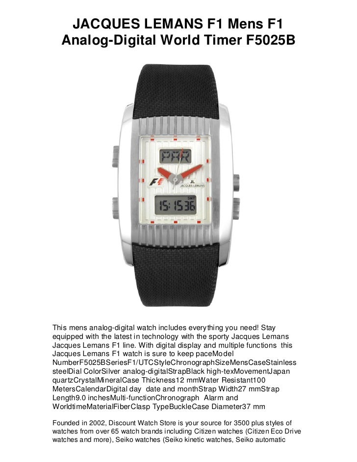 jacques lemans f1 watch price