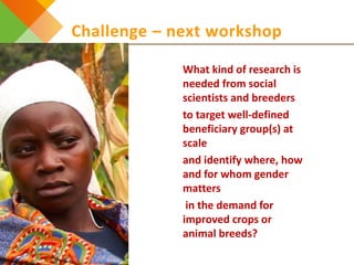 Design elements for gender-responsive breeding: Starting points and unresolved issues