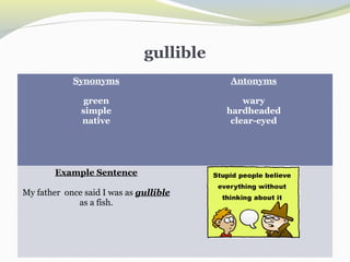 Walk Two Moons Vocabualry Web | PPT