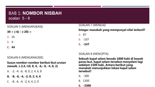 Jadual Spesifikasi Ujian Jsu Matematik Tingkatan 1