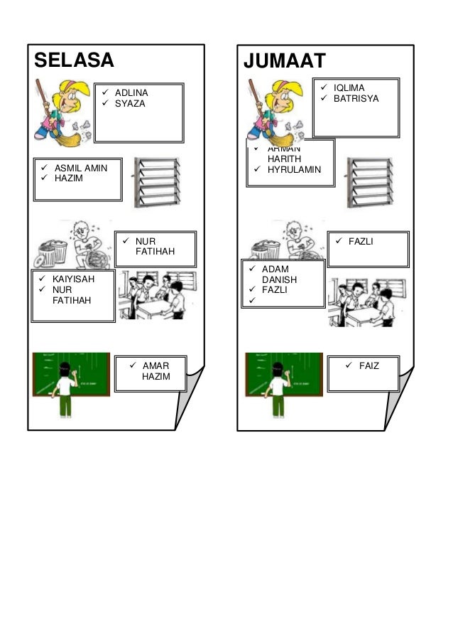 Jadual tugas Jadual tugas