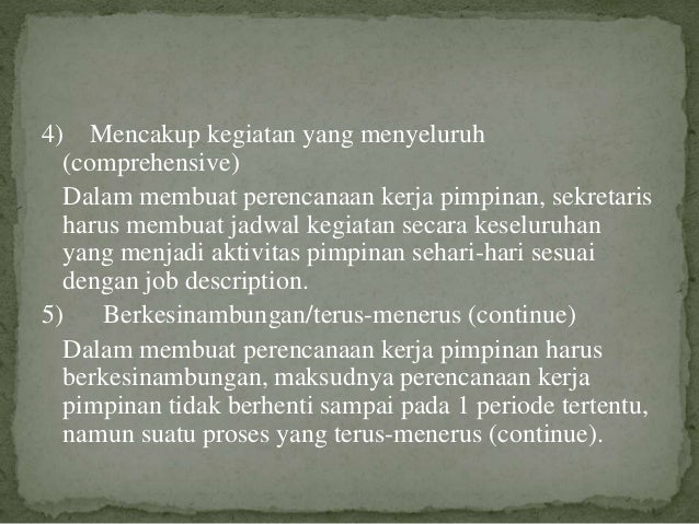 Jadwal Kegiatan Pimpinan Presentation