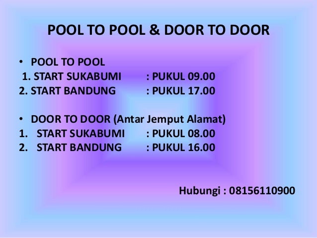 08156110900 | Jadwal Travel Bandung Sukabumi