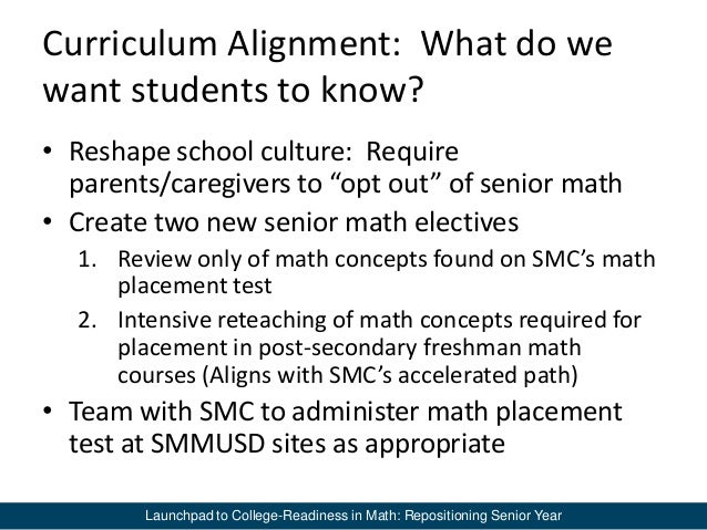 Smc Math Placement Chart