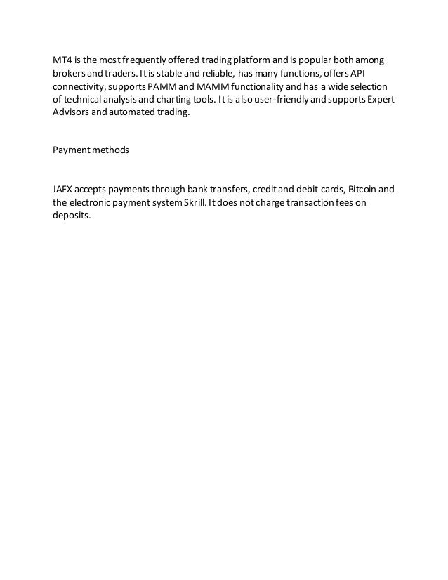 Jafx Broker Review - 