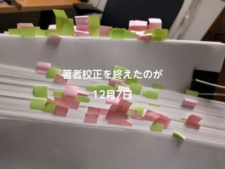 著者校正を終えたのが
12月7日
 