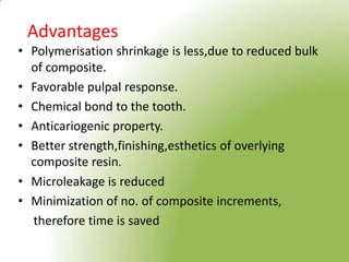 Advantages of glass ionomer cement discount
