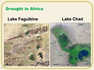 Drought in Africa
Lake Faguibine Lake Chad
34
 