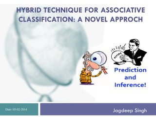 HYBRID TECHNIQUE FOR ASSOCIATIVE
CLASSIFICATION: A NOVAL APPROACH

Jagdeep Singh

 