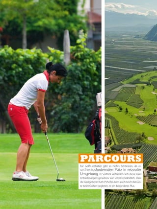 Stöckeln über Stock und Stein
„Stöckeln“ nennt Martin Pirhofer die Sportart Nordic Walking. Das meint er nicht abwertend, denn die Benefits für
den Körper sind vielfältig. Darum ist er auch selbst Nordic-Walking-Instruktor und nicht nur zum Wintertraining auf
vier Beinen unterwegs, meist gemeinsam mit Labrador Monchè. Probieren Sie es aus – am besten unter Anleitung!


Nordic Walking+Plus                                         Nordic-Walking-Pauschale
Unsere Inklusivleistungen – Ihre Vorteile                   23.03.–18.11.2012 | jederzeit buchbar
Technik  Touren: pro Woche 4 Nordic-Walking-Ein-          •• 7 Übernachtungen im Bergfexzimmer
 heiten mit geprüftem Instruktor – davon 2 Nordic-          •• unsere Aktiv+Plus Genießerpension (S. 42)
 Walking-Touren und 1 grundlegende Einführung ins           •• alle Wellness+Plus Leistungen (S. 20)
 Nordic Walking mit Basis-Techniktraining                   •• alle Nordic Walking+Plus Leistungen
 Extra-Tour: 1-mal pro Woche Power-Walking mit dem         Ihr Nordic-Walking-Bonus: 1 gratis Rücken­
  Hotelchef Martin Pirhofer                                 entspannungsmassage mit unserem BERG
  Testen: Unser Aktiv-Testcenter bietet Ihnen für          Arnikaöl im Wert von € 36,–
   jede Nordic-Walking oder Nordic-Trekking-Tour
   den passenden Lowa-Schuh, die neuesten Nordic-           Pauschalpreis pro Person ab € 833,– Euro
   Walking-Stöcke aus Carbon von Leki sowie GPS-­
   Geräte und Pulsuhren von Garmin – alles kostenlos        Unsere Nordic-Walking-Partner
   zum Ausprobieren
   Trinken: Wir statten Sie für jede Tour mit Trinkgurt
    und Maxim Energy-Drink aus




12
 