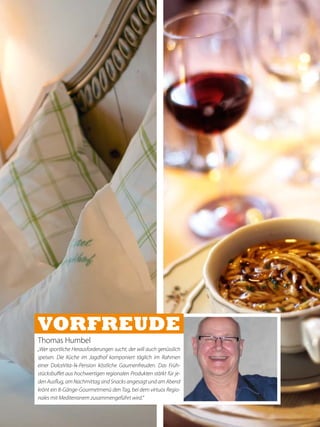 Tradition braucht Erneuerung
Unser Haus ist seit 22 Jahren im Südtiroler Stil eingerichtet, und unsere Gäste fühlen sich wohl darin. Doch nur
wer sich ändert, bleibt sich treu – daher haben wir in der Winterpause unsere Sonnentraum-Zimmer zeitgemäß
renoviert. In den neuen Bergfex-Zimmern dominieren heimische Hölzer, klare Formen und sanfte Naturtöne –
alpine Tradition in modernem Design. Gleich geblieben ist die Größe der Zimmer und ihr sonniges Gemüt: Alle
haben einen Balkon zur Südseite. Lassen Sie sich verzaubern vom (Zeit-)Geist der Südtiroler Alpen.




                                                                                                              15
 