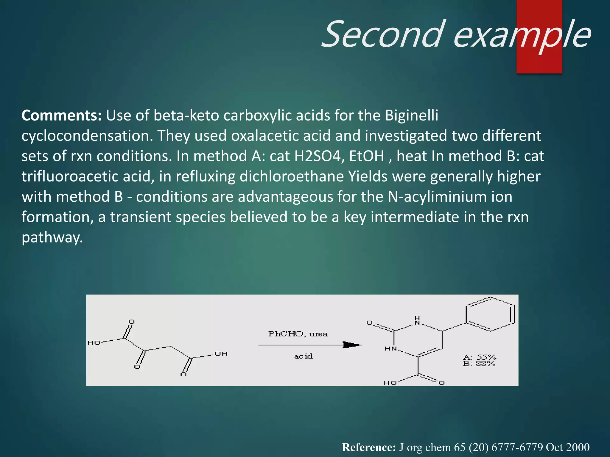 BIGINELLI REACTION | PPT