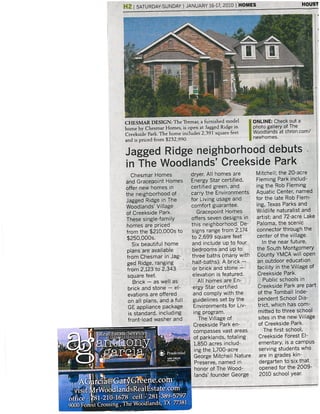 Jagged Ridge  - The Woodlands, Neighborhood in Creekside Park
