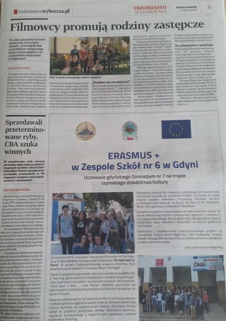  Article in the national newspaper ' Gazeta Wyborcza'