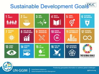 ggim.un.org
Positioning geospatial information to address global challenges
Sustainable Development Goals
 