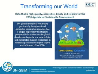 ggim.un.org
Positioning geospatial information to address global challenges
Transforming our World
 