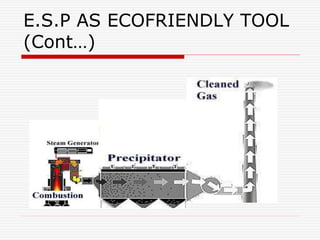 E.S.P AS ECOFRIENDLY TOOL
(Cont…)
 