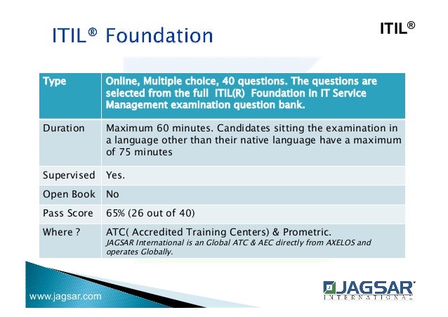 Exame itil foundation