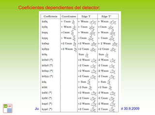 Coeficientes dependientes del detector:




       Juan A. Garzón. Proyecto Trasgo. E. Politécnica, Ferrol 30.9.2009
 