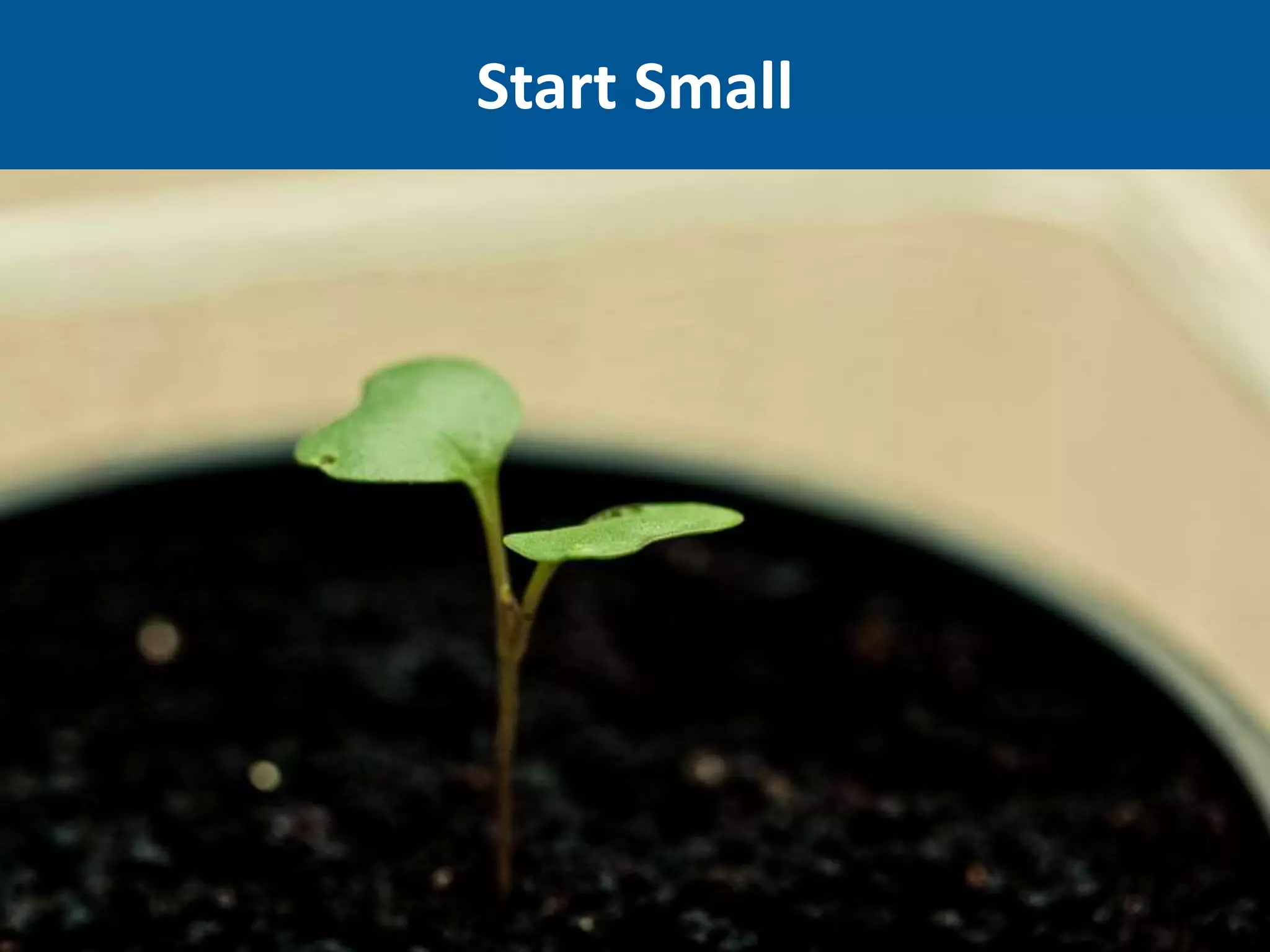 Start Small
 