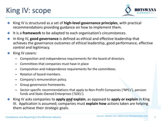 King Iv Code Corporate Governance for South African Mining Companies (a practitioner ...