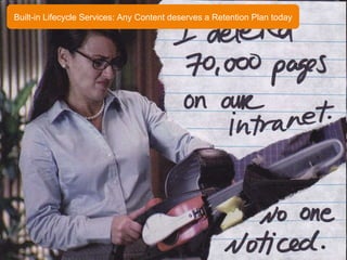 Built-in Lifecycle Services: Any Content deserves a Retention Plan today 