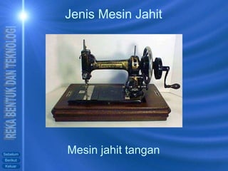 Mesin jahit tangan Jenis Mesin Jahit 