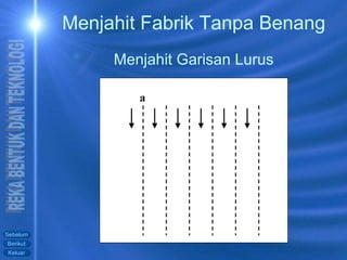 Menjahit Garisan Lurus Menjahit Fabrik Tanpa Benang a 