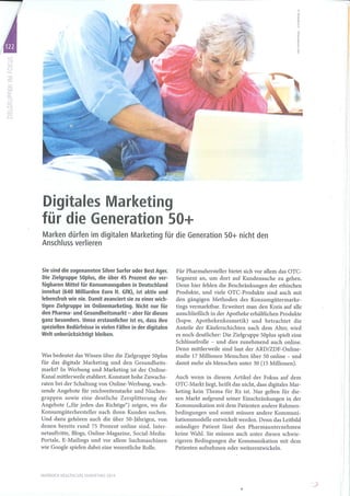 Studie: Digitales OTC Marketing für die Generation 50+