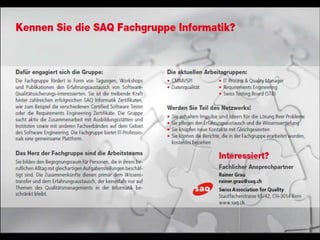 Jahresversammlung Informatik SAQ 2014