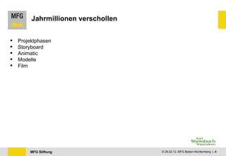 Jahrmillionen verschollen Projektphasen Storyboard Animatic Modelle Film 