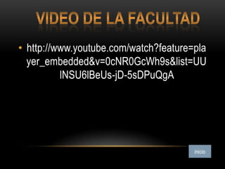 • http://www.youtube.com/watch?feature=pla
yer_embedded&v=0cNR0GcWh9s&list=UU
lNSU6lBeUs-jD-5sDPuQgA
 