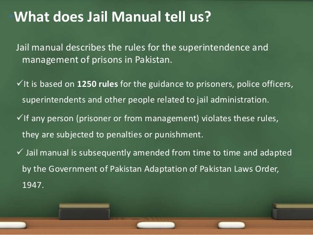 Jail Manual Pakistan
