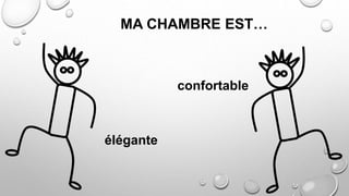 MA CHAMBRE EST…
élégante
confortable
 