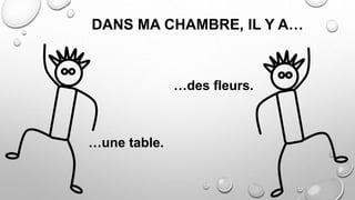 DANS MA CHAMBRE, IL Y A…
…des fleurs.
…une table.
 