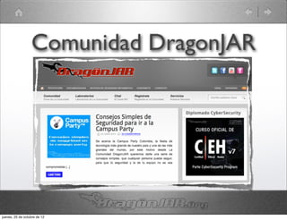 Comunidad DragonJAR




jueves, 25 de octubre de 12
 