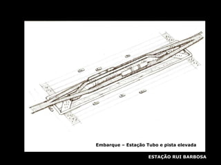 Embarque – Estação Tubo e pista elevada ESTAÇÃO RUI BARBOSA 