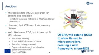 Ros Microcontroller FIWARE Robotics: ROS2 & micro-ROS | PPTX