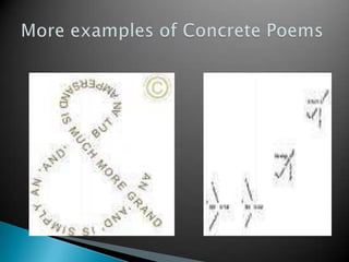 More examples of Concrete Poems